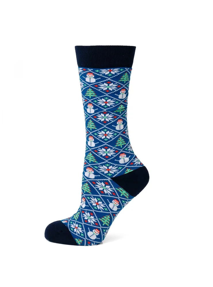 Sweater Weather Blue Men's Socks