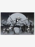 Disney The Nightmare Before Christmas Graveyard Group Black & White Canvas Wall Art Decor