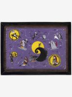 Disney The Nightmare Before Christmas Halloween Town Map Framed Canvas Wall Decor