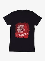 Carrie 1976 Burn Hell Womens T-Shirt