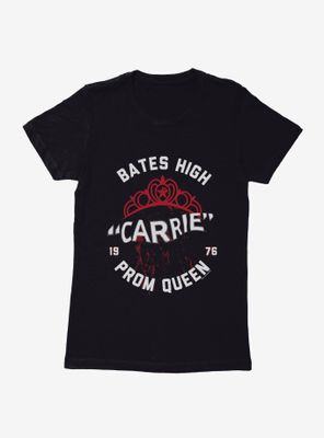 Carrie 1976 Crown Blood Splatter Womens T-Shirt