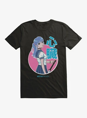 Artist Alley Anime Girl Heart T-Shirt
