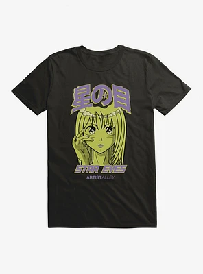 Artist Alley Anime Girl Star Eyes T-Shirt