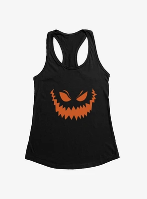 Halloween Grim Jack-O'-Lantern Face Womens Tank Top