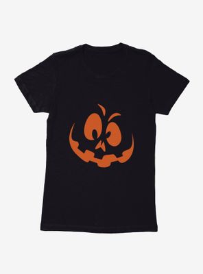 Halloween Loopy Jack-O'-Lantern Face Womens T-Shirt