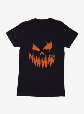 Halloween Monstrous Jack-O'-Lantern Face Womens T-Shirt