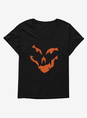 Halloween Wicked Jack-O'-Lantern Face Womens T-Shirt Plus