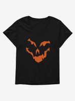 Halloween Wicked Jack-O'-Lantern Face Womens T-Shirt Plus