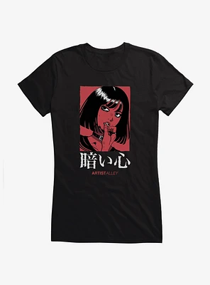 Artist Alley Anime Girl Dark Heart Girls T-Shirt