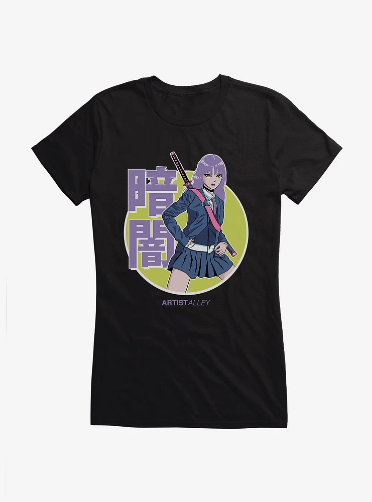 Artist Alley Anime Girl Darkness Girls T-Shirt