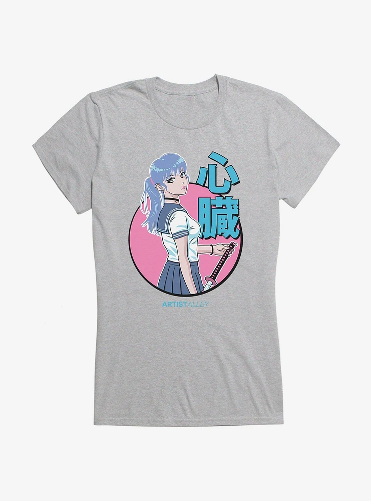 Artist Alley Anime Girl Heart Girls T-Shirt