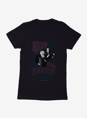 Addams Family Love At First Fright Womens T-Shirt