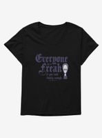 Addams Family Everyone Is A Freak Womens T-Shirt Plus