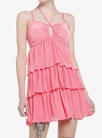 Bubblegum Pink Tiered Dress