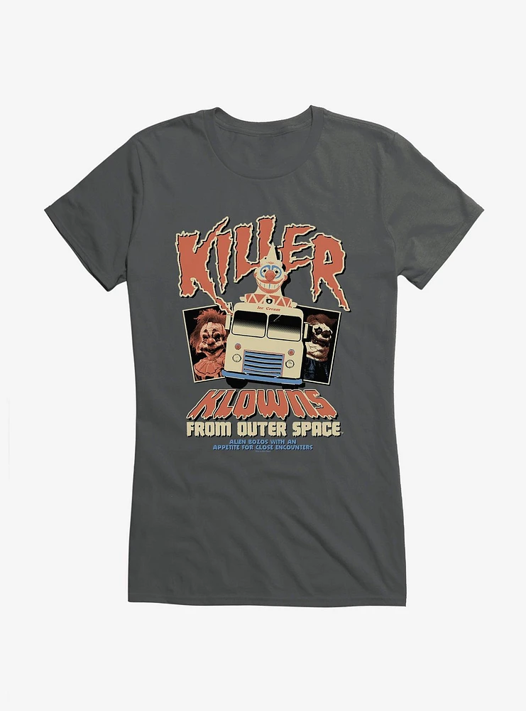 Killer Klowns From Outer Space Vintage Movie Poster Girls T-Shirt