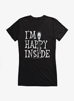 Addams Family I'm Happy Inside Girls T-Shirt