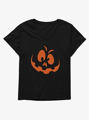 Halloween Loopy Jack-O'-Lantern Girls T-Shirt Plus