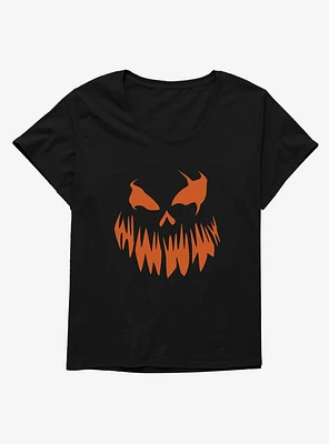 Halloween Monstrous Jack-O'-Lantern Girls T-Shirt Plus