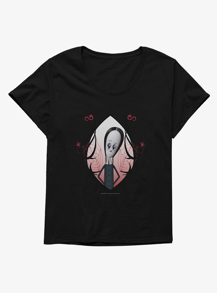 Addams Family Wednesday Spiderwebs Girls T-Shirt Plus