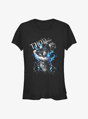 Marvel Thor: Love and Thunder On Fire Girls T-Shirt