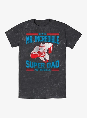 Disney Pixar The Incredibles Super Dad Mineral Wash T-Shirt