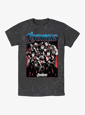 Marvel Avengers Endgame Heroes Mineral Wash T-Shirt