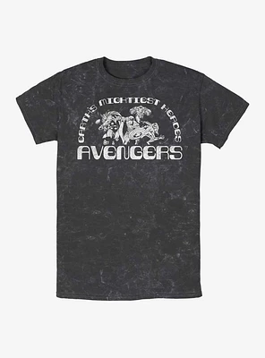 Marvel Avengers Earth's Mightiest Heroes Mineral Wash T-Shirt