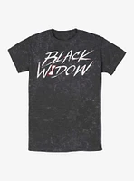 Marvel Black Widow Paint Mineral Wash T-Shirt