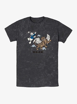 Disney Donald Duck Flying Tiger Mineral Wash T-Shirt