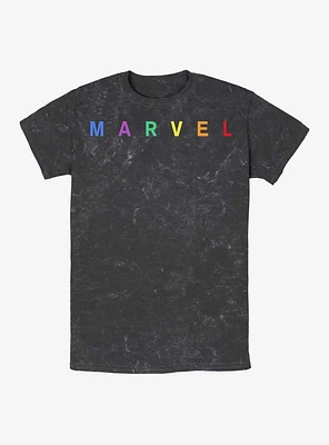 Marvel Rainbow Logo Mineral Wash T-Shirt
