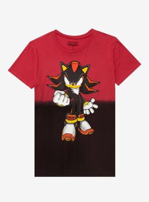 Sonic The Hedgehog Shadow Dip-Dye Boyfriend Fit Girls T-Shirt