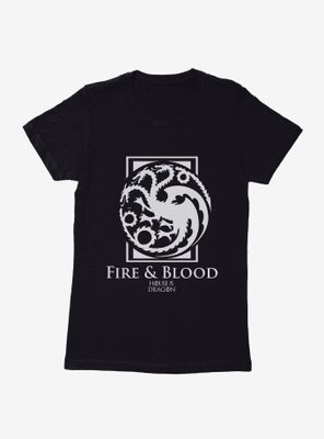 House Of The Dragon Targaryen Fire And Blood Womens T-Shirt