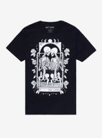 Skeleton Lovers Tarot Card Boyfriend Fit Girls T-Shirt