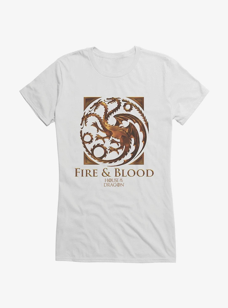 House Of The Dragon Fire And Blood Targaryen Girls T-Shirt
