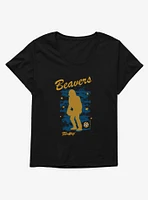 Teen Wolf Werewolf Silhouette Girls T-Shirt Plus