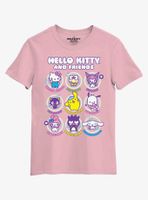 Hello Kitty And Friends Selfie Boyfriend Fit Girls T-Shirt