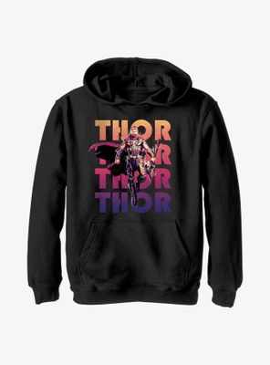 Marvel Thor: Love and Thunder Thor Text Stack Youth Hoodie