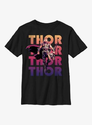 Marvel Thor: Love and Thunder Thor Text Stack Youth T-Shirt