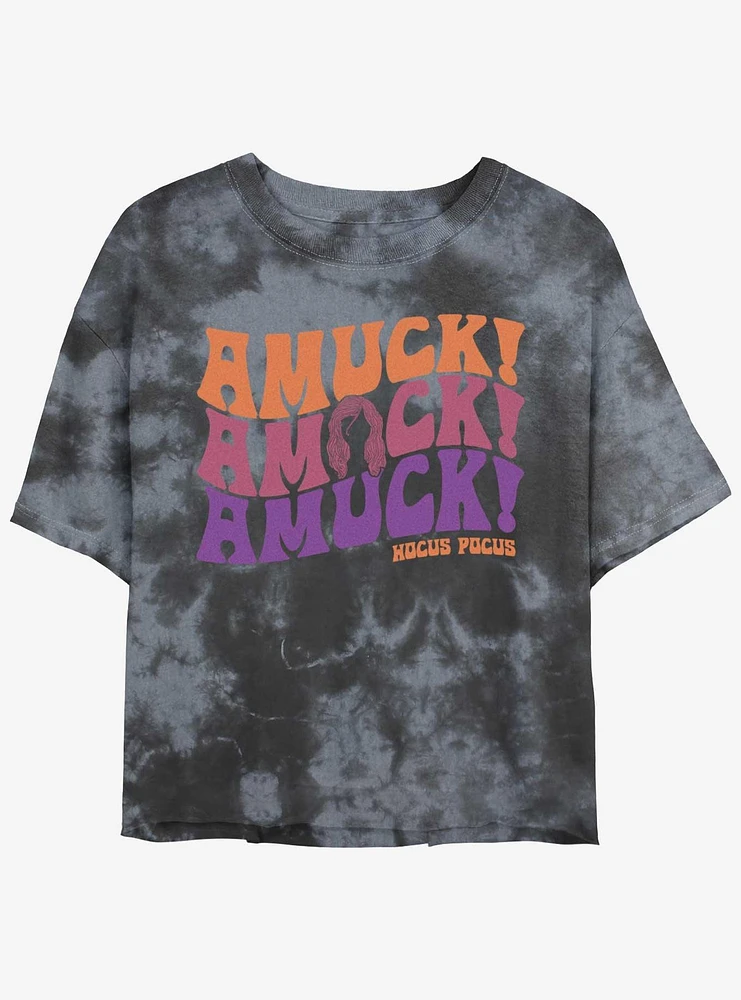 Disney Hocus Pocus Amuck, Amuck! Tie-Dye Girls Crop T-Shirt