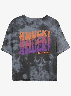 Disney Hocus Pocus Amuck, Amuck! Tie-Dye Girls Crop T-Shirt