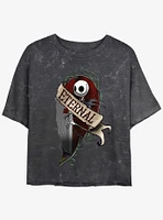 Disney The Nightmare Before Christmas Jack Eternally Mineral Wash Girls Crop T-Shirt