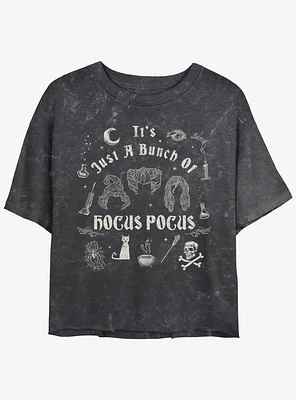 Disney Hocus Pocus Sanderson Sisters A Bunch of Mineral Wash Girls Crop T-Shirt