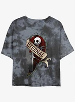 Disney The Nightmare Before Christmas Jack Eternally Tie-Dye Girls Crop T-Shirt