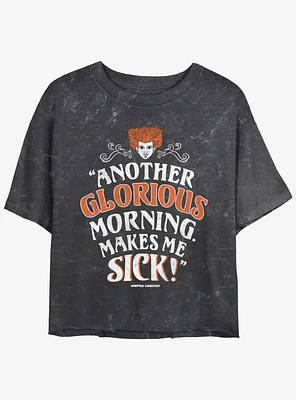 Disney Hocus Pocus Winnie Another Glorious Morning Mineral Wash Girls Crop T-Shirt
