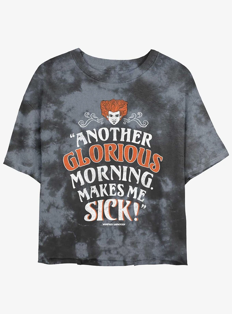 Disney Hocus Pocus Winnie Another Glorious Morning Tie-Dye Girls Crop T-Shirt