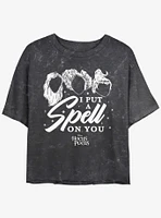 Disney Hocus Pocus Sanderson Sisters I Put A Spell On You Mineral Wash Girls Crop T-Shirt