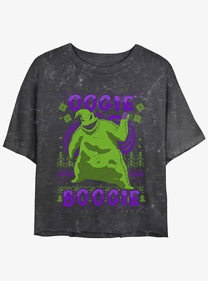 Disney The Nightmare Before Christmas Oogie Boogie Mineral Wash Girls Crop T-Shirt