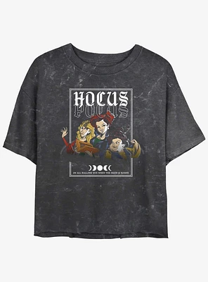 Disney Hocus Pocus The Sanderson Sisters Mineral Wash Girls Crop T-Shirt