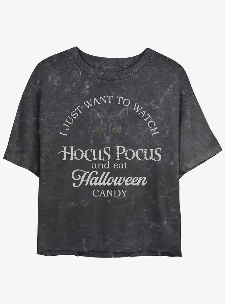Disney Hocus Pocus Watch and Eat Candy Mineral Wash Girls Crop T-Shirt