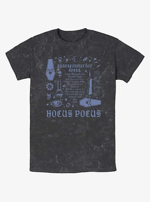 Disney Hocus Pocus Transformation Spell Lyrics Mineral Wash T-Shirt
